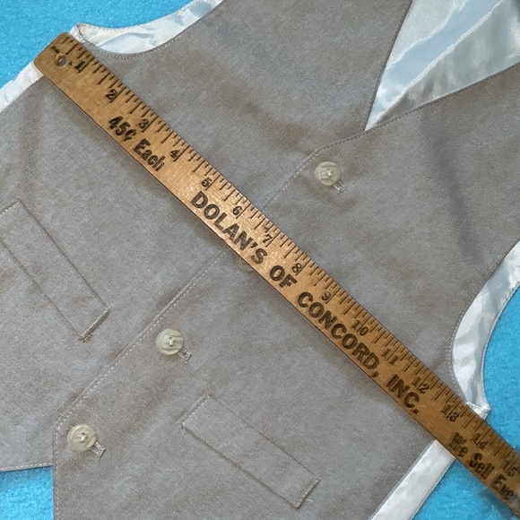 VAN HEUSEN 3 piece suit set vest pull on pants long sleeve button down size 7-8 - Picture 10 of 16